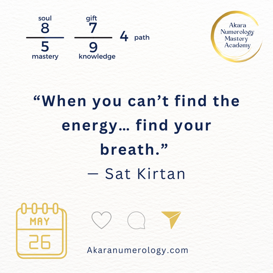 May 26th 2025: Reclaim Your Energy Through Breath