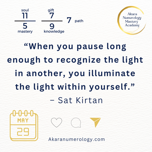 May 29th 2025: see the light in others — and remember the light within yourself.