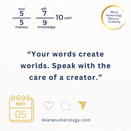 May 5, 2025 Akara Numerology Forecast — Speak from Strength