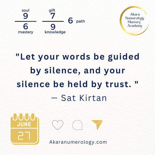  “June 27 Akara Numerology Forecast – Inner Wisdom and Sacred Speech”