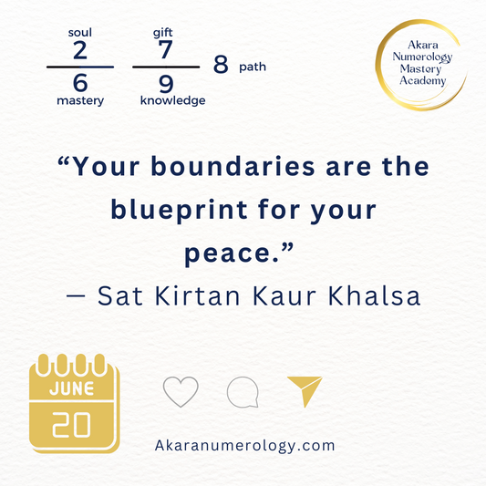  June 20 Akara numerology forecast. Theme: You Deserve to Be Respected. Mantra: Ang Sang Wahe Guru.