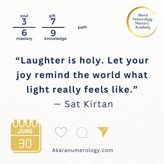  “June 30 Akara Numerology Forecast – Light, Laughter & Letting Go”