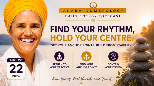 AUGUST 22 — FIND YOUR RHYTHM, HOLD YOUR CENTRE