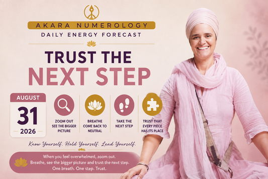 Akara Numerology Daily Forecast August 31, 2026 | Trust the Next Step