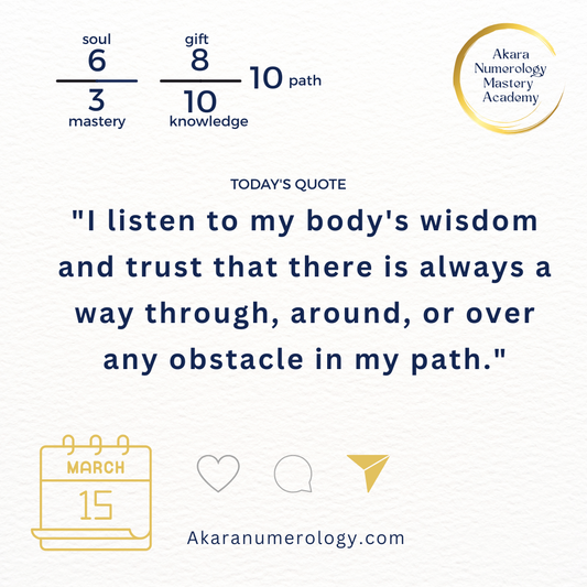Saturday, March 14, 2026: Listen to Body Wisdom and Trust Your Path