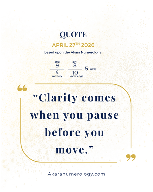 Monday April 27: See Clearly Before You Move