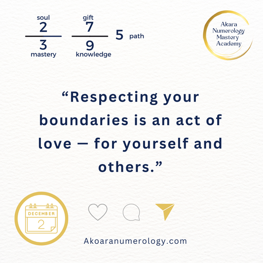 🌟 DECEMBER 2 — Where Do You Need a Loving Boundary Today?