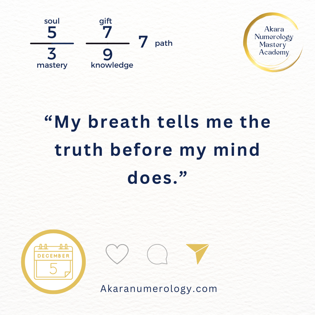 🌟 DECEMBER 5 — What Is Your Breath Trying to Tell You Today?