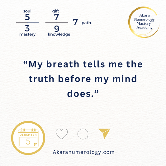 🌟 DECEMBER 5 — What Is Your Breath Trying to Tell You Today?