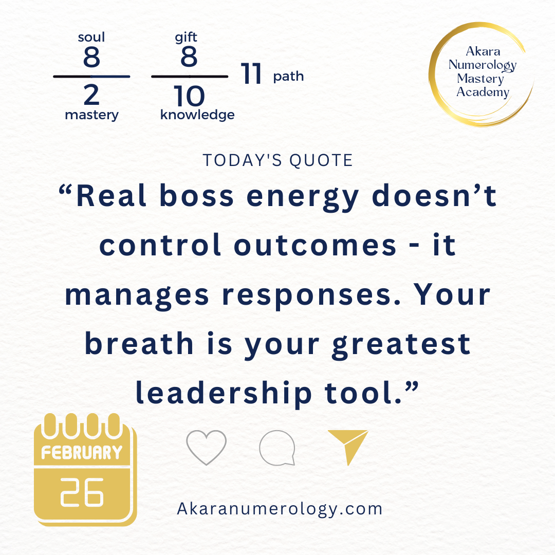 Thursday, February 26, 2026: Manage Your Life Force Energy: How do I stay in control without being controlling?