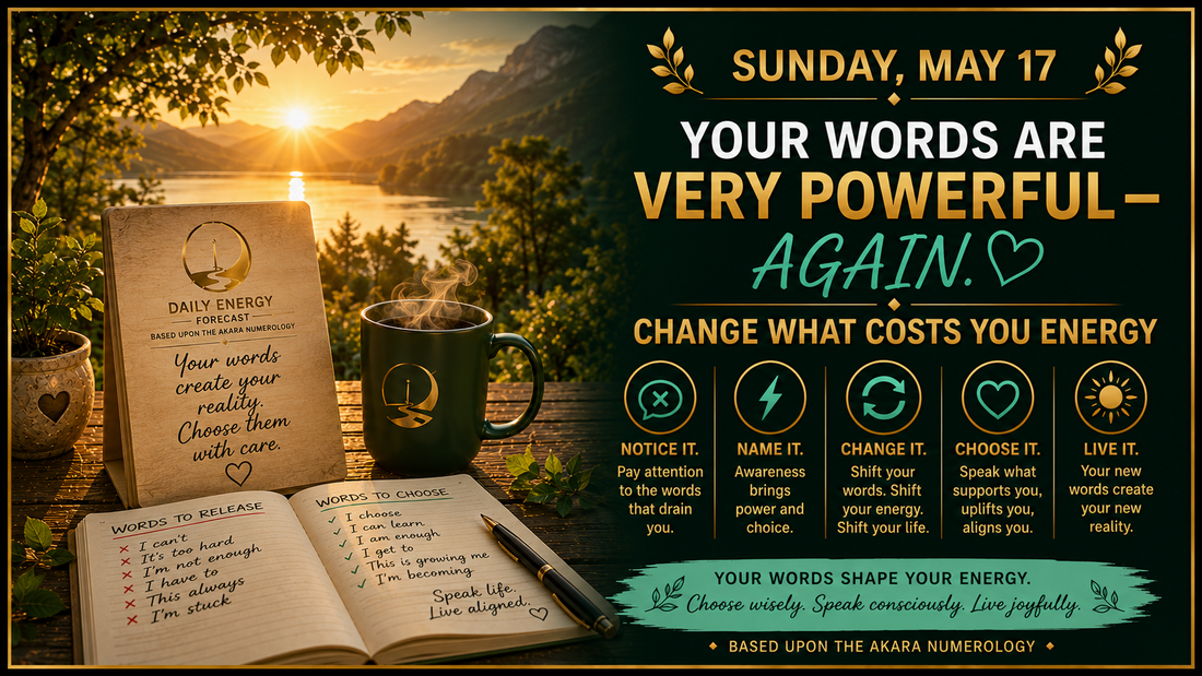 Sunday, May 17th: Your Words Create Your World