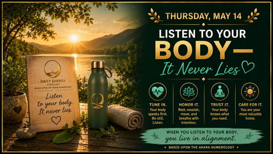 THURSDAY MAY 14: Listen to Your Body — It Never Lies