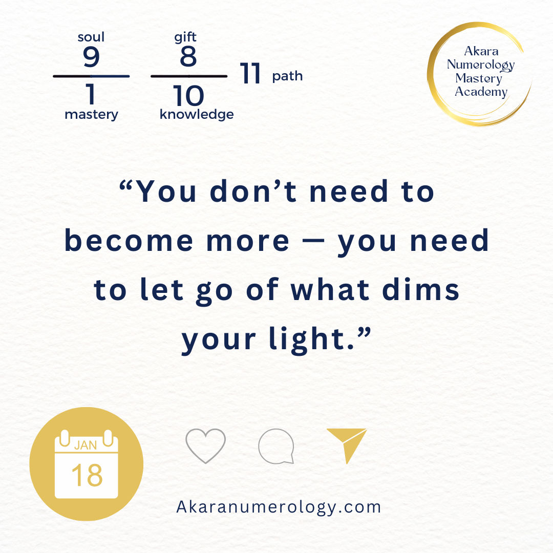 January 18: What Are You Ready to Let Go of So Your Light Can Shine?