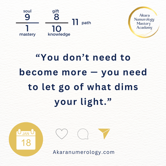 January 18: What Are You Ready to Let Go of So Your Light Can Shine?