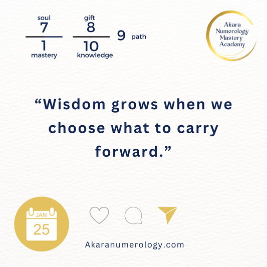25 JANUARY — DAILY ENERGY FORECAST  What are you ready to keep — and what can you let go of?