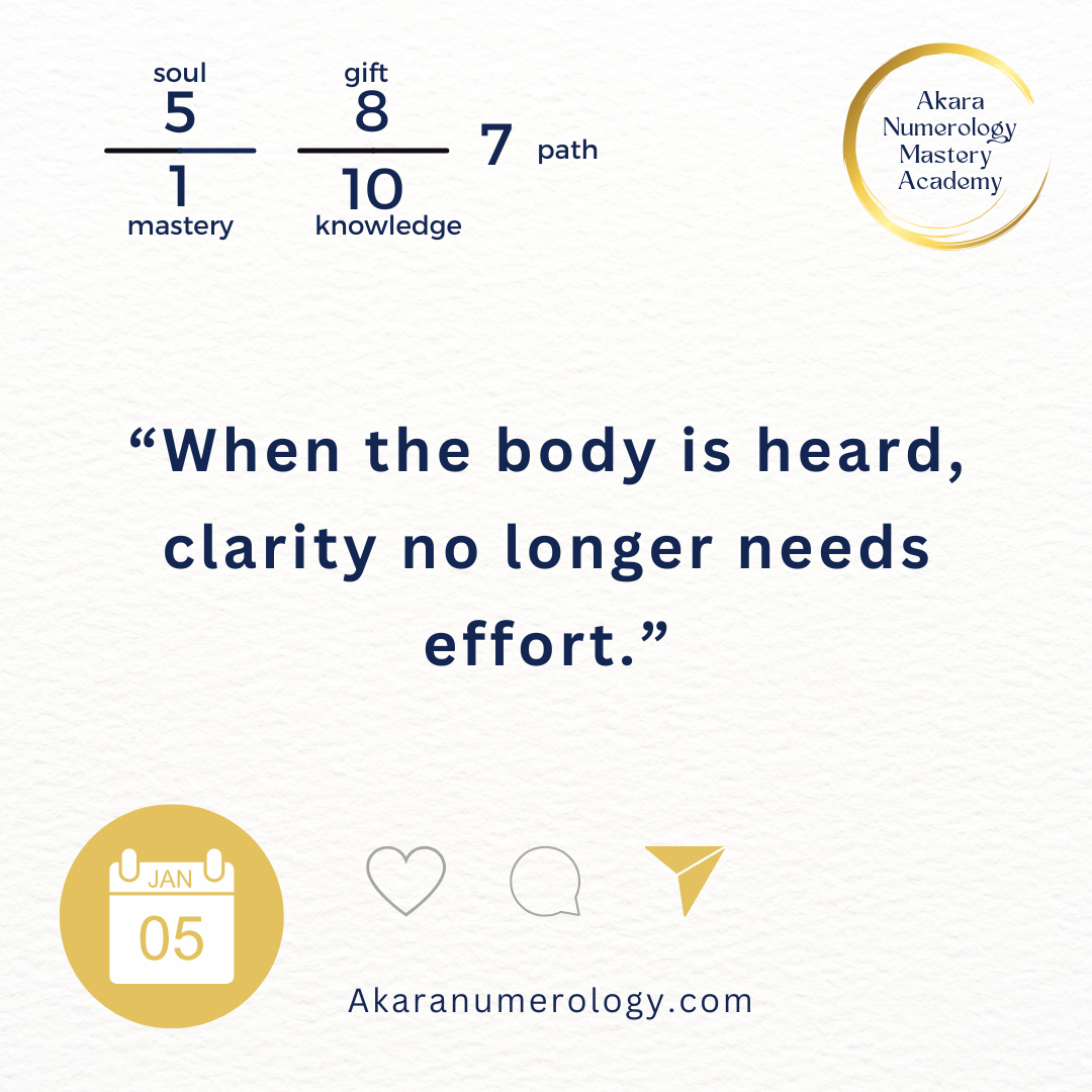 January 5 — Is Your Body Asking You to Slow Down Today?