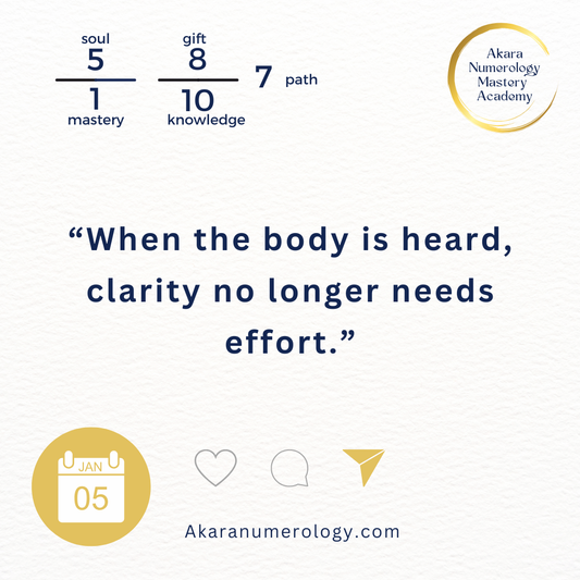 January 5 — Is Your Body Asking You to Slow Down Today?