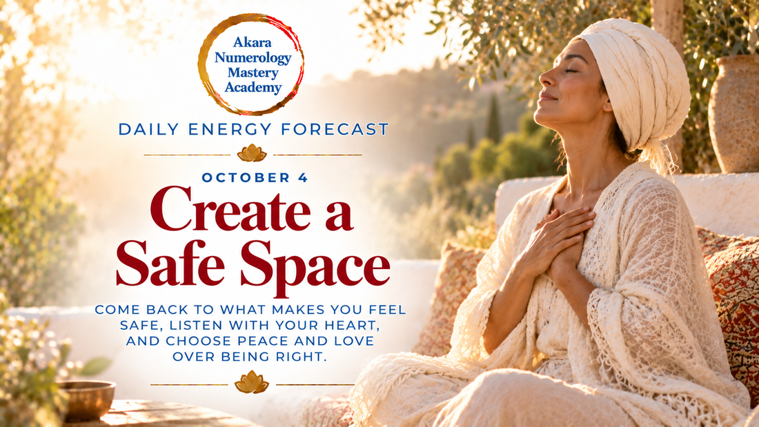 October 4 Akara Numerology Daily Forecast | Create a Safe Space