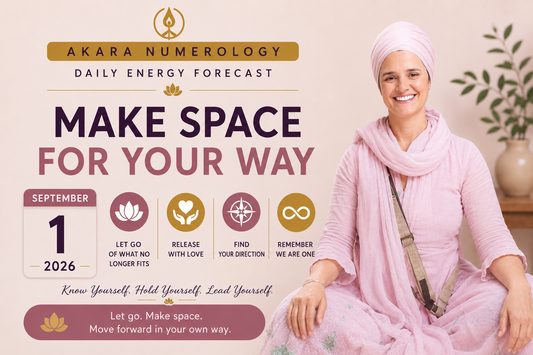 Akara Numerology Daily Forecast September 1, 2026 | Make Space for Your Way