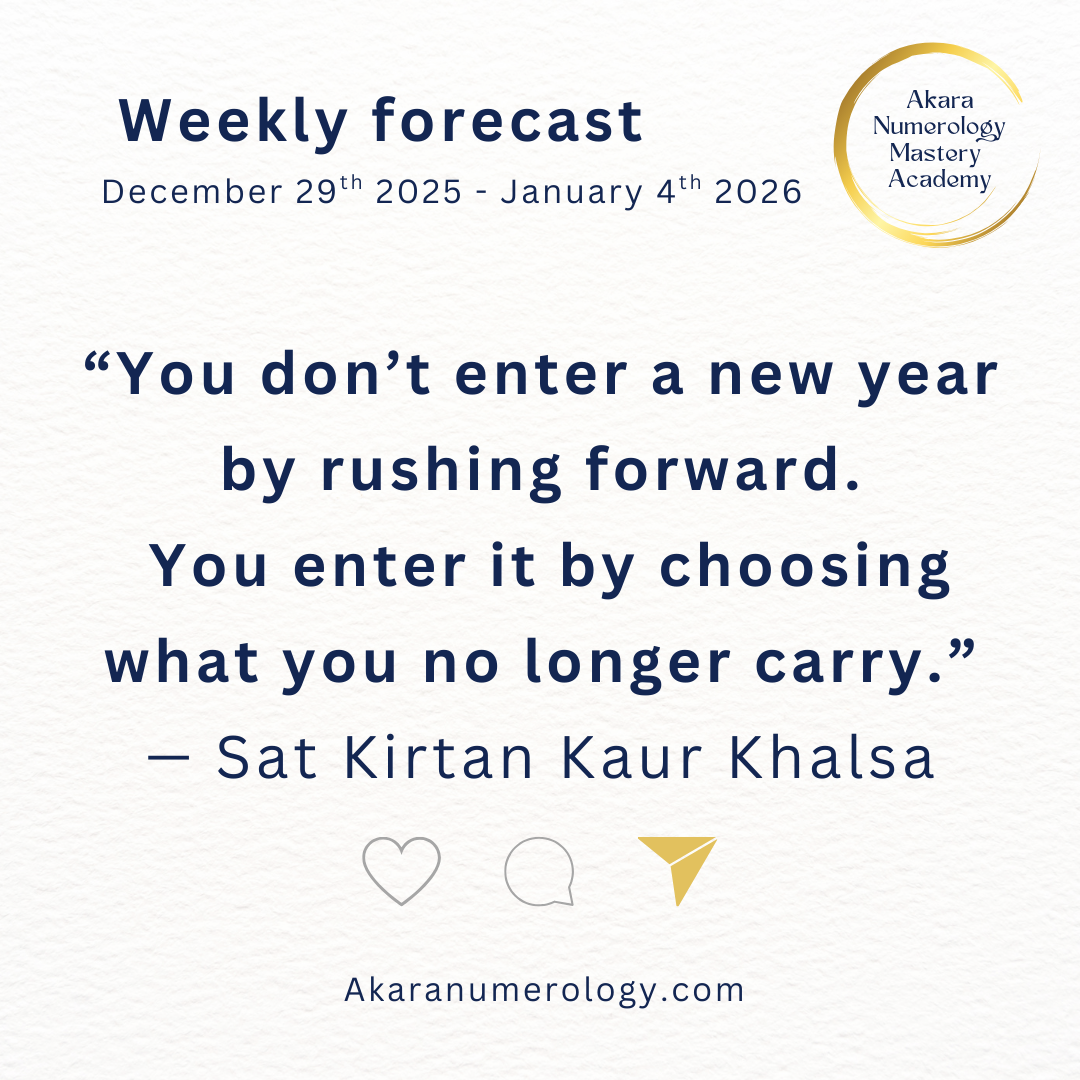 Week 1 — What Are You Ready to Release as 2026 Begins?