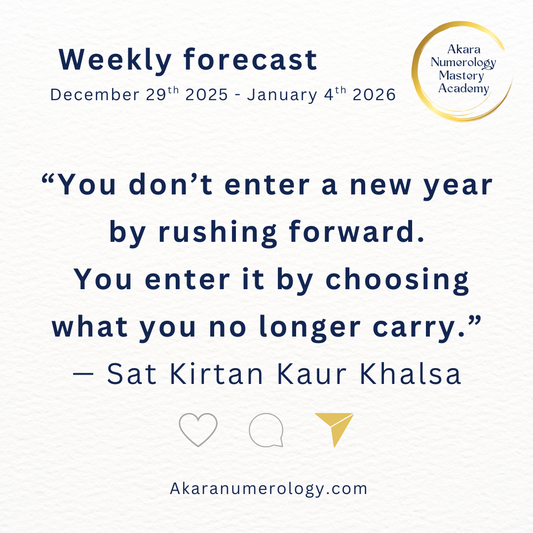 Week 1 — What Are You Ready to Release as 2026 Begins?