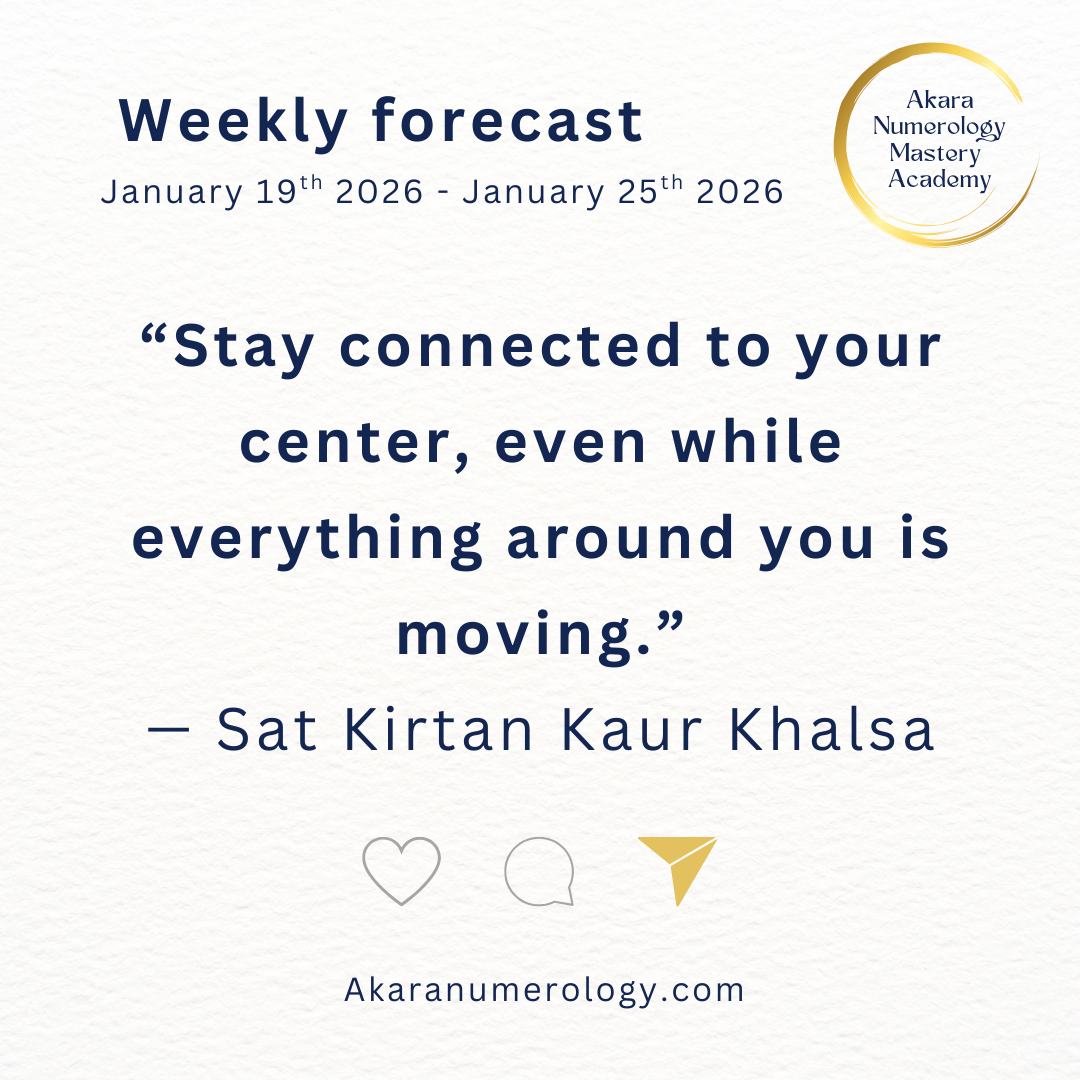 🌿 WEEK 4 ENERGY FORECAST — JANUARY 19–25: Can you stay connected to your core, even when everything around you moves?