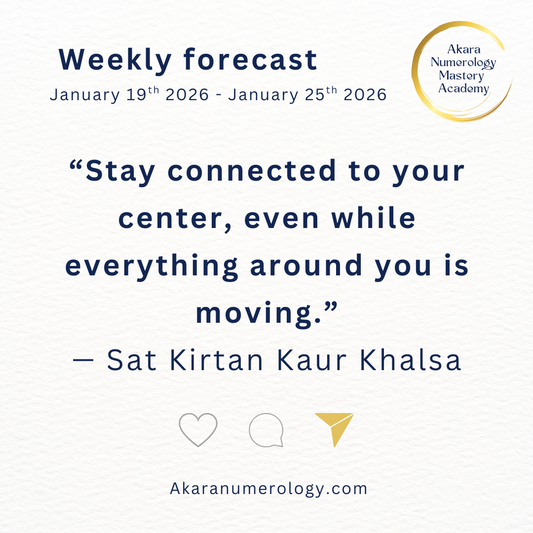 🌿 WEEK 4 ENERGY FORECAST — JANUARY 19–25: Can you stay connected to your core, even when everything around you moves?