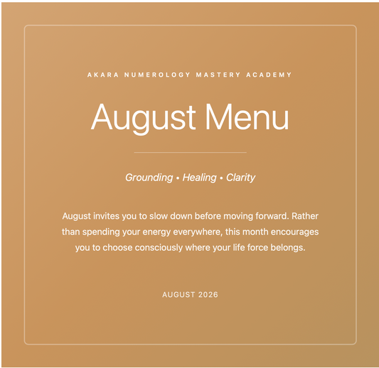 The August Menu